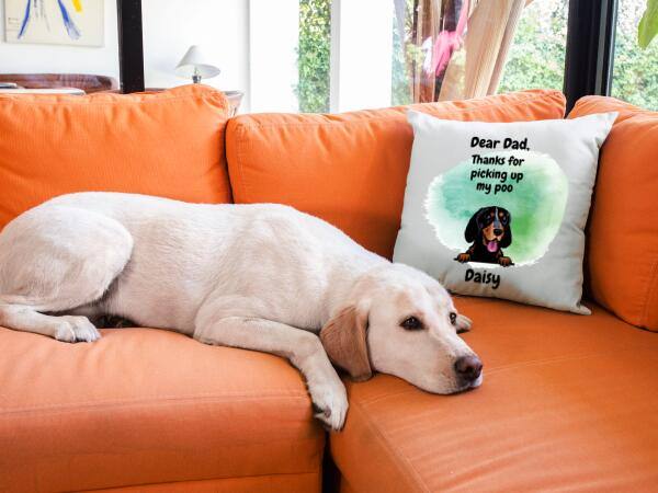 Personalised Dog Poo Cushion Cover - Printibly