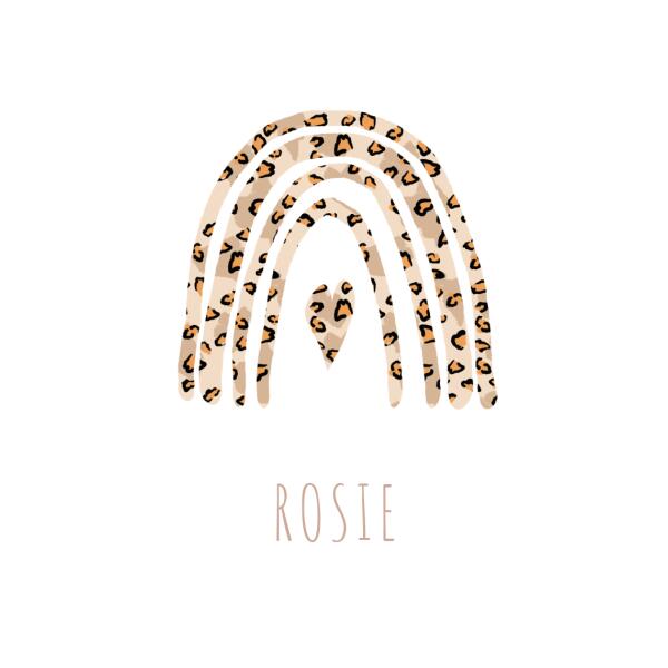 Soho Rainbow Leopard Print Name Art - Printibly