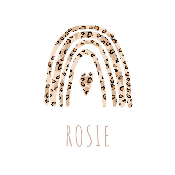 Soho Rainbow Leopard Print Name Art - Printibly