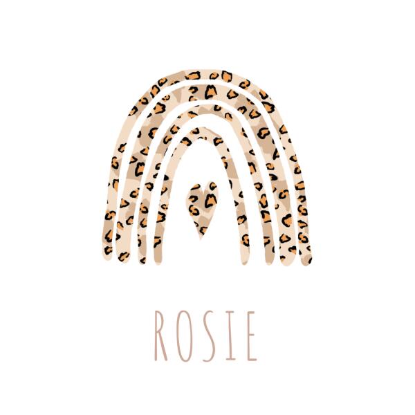 Soho Rainbow Leopard Print Name Art - Printibly