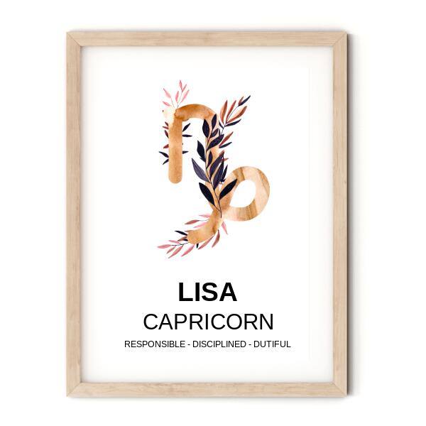 Zodiac Gold Astrology Chart - Printibly