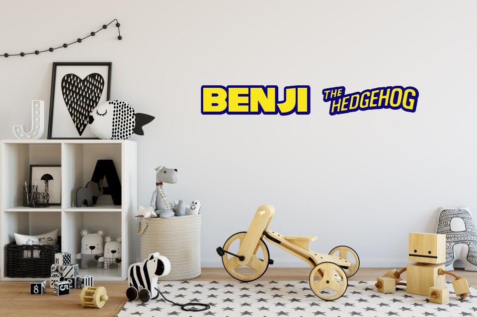 Sonic Inspired Name Decal - Printibly