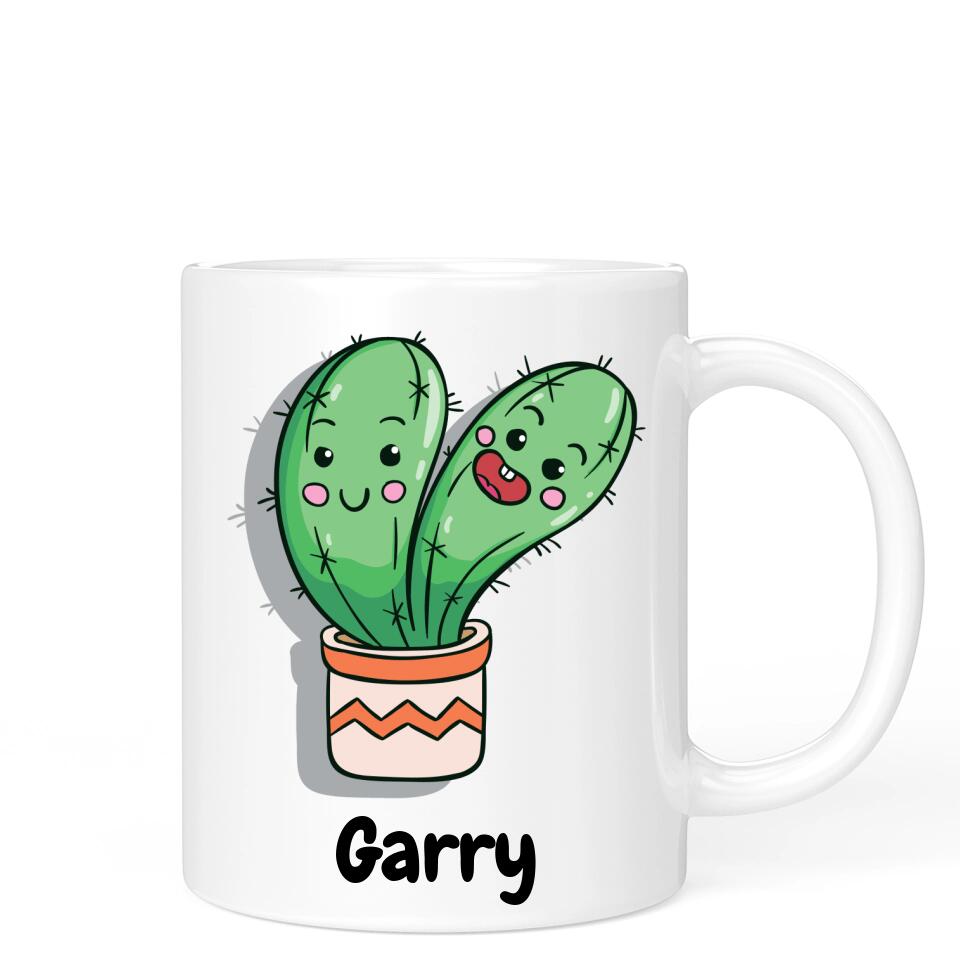 Cactus Cartoon Personalised Mug