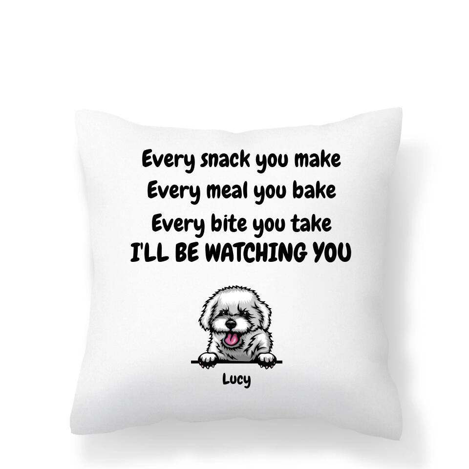 Personalised Dog Cushion Cover - I'll Be Watching You - Printibly