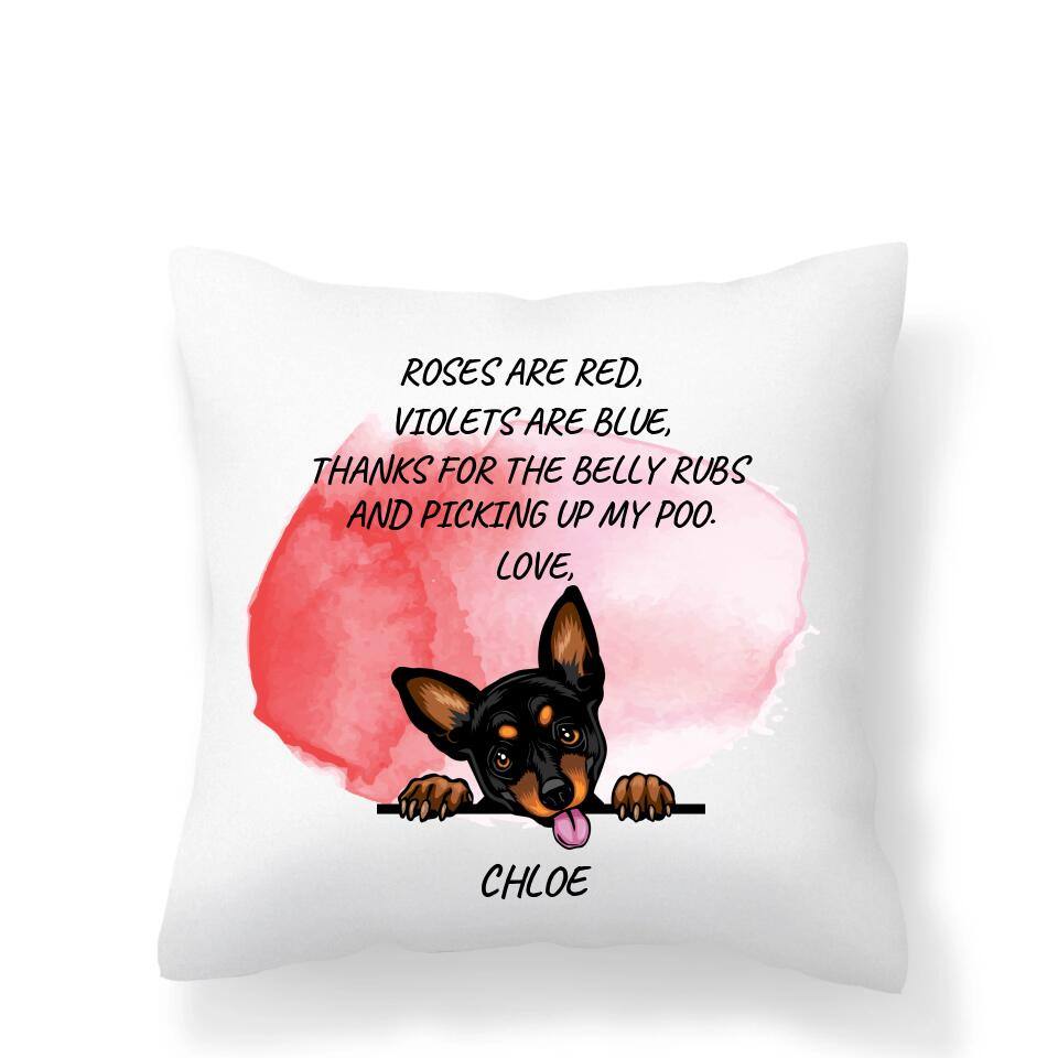 Personalized Dog Poem Cushion Cover - Printibly