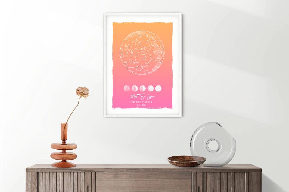 Custom Star Map - Moon Phase - Printibly