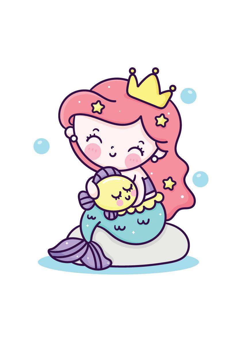 Mermaid Princess Wall Prints - Printibly