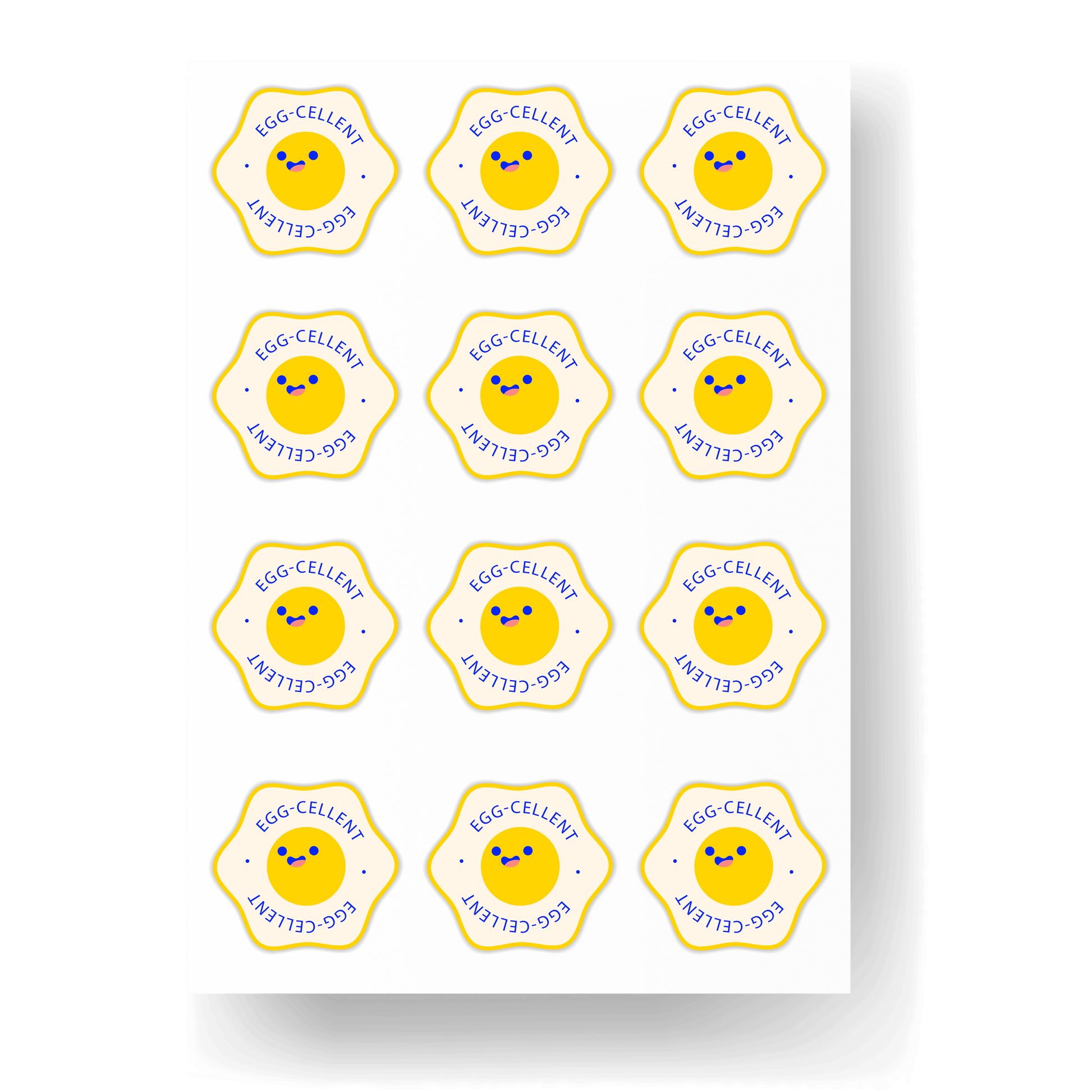 Regular Die Cut Sticker Labels Sheet - Printibly