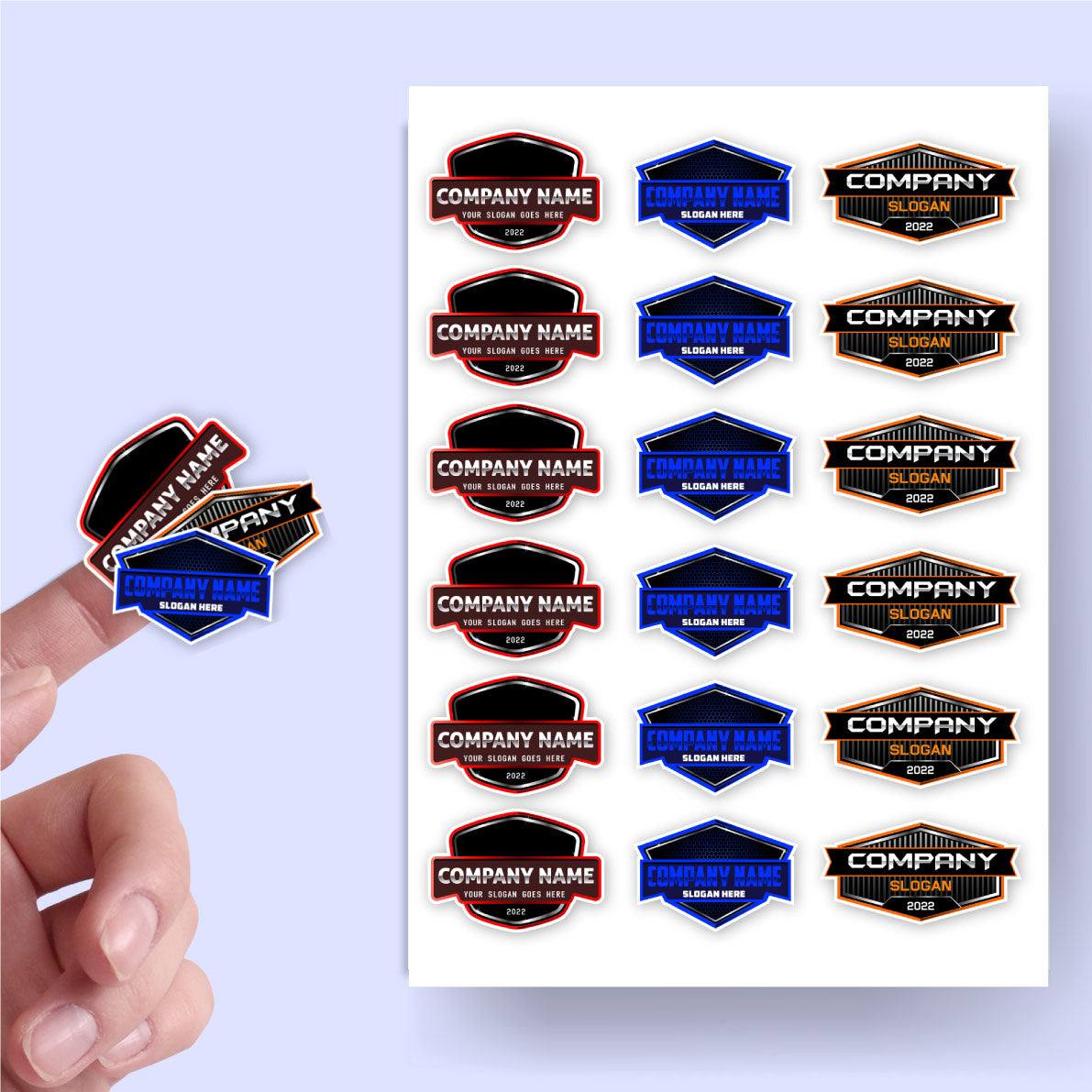 Value Die Cut Sticker Labels Sheet - Printibly