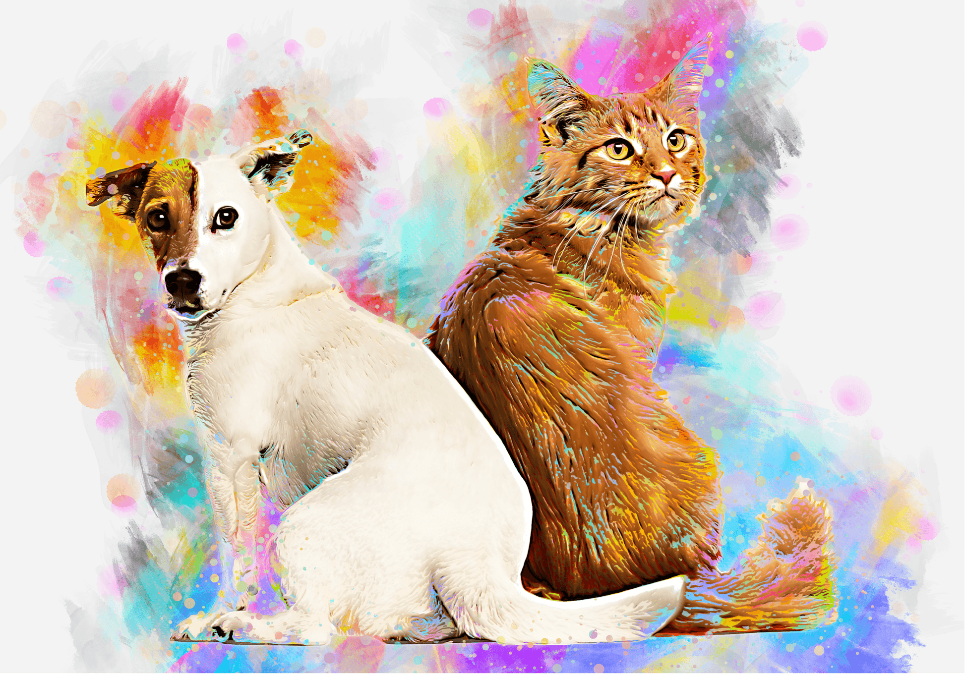 Personalised Watercolour Pet Print - Printibly