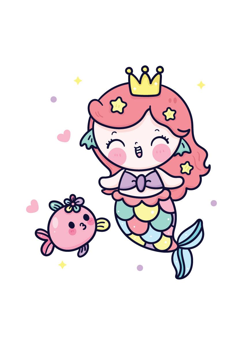 Mermaid Princess Wall Prints - Printibly