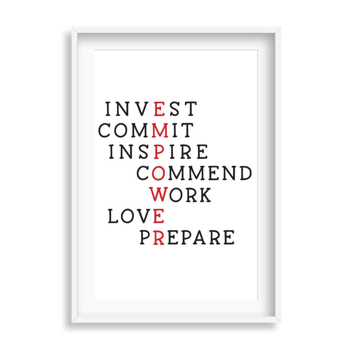 EMPOWER Acrostic Poem Wall Print - Printibly