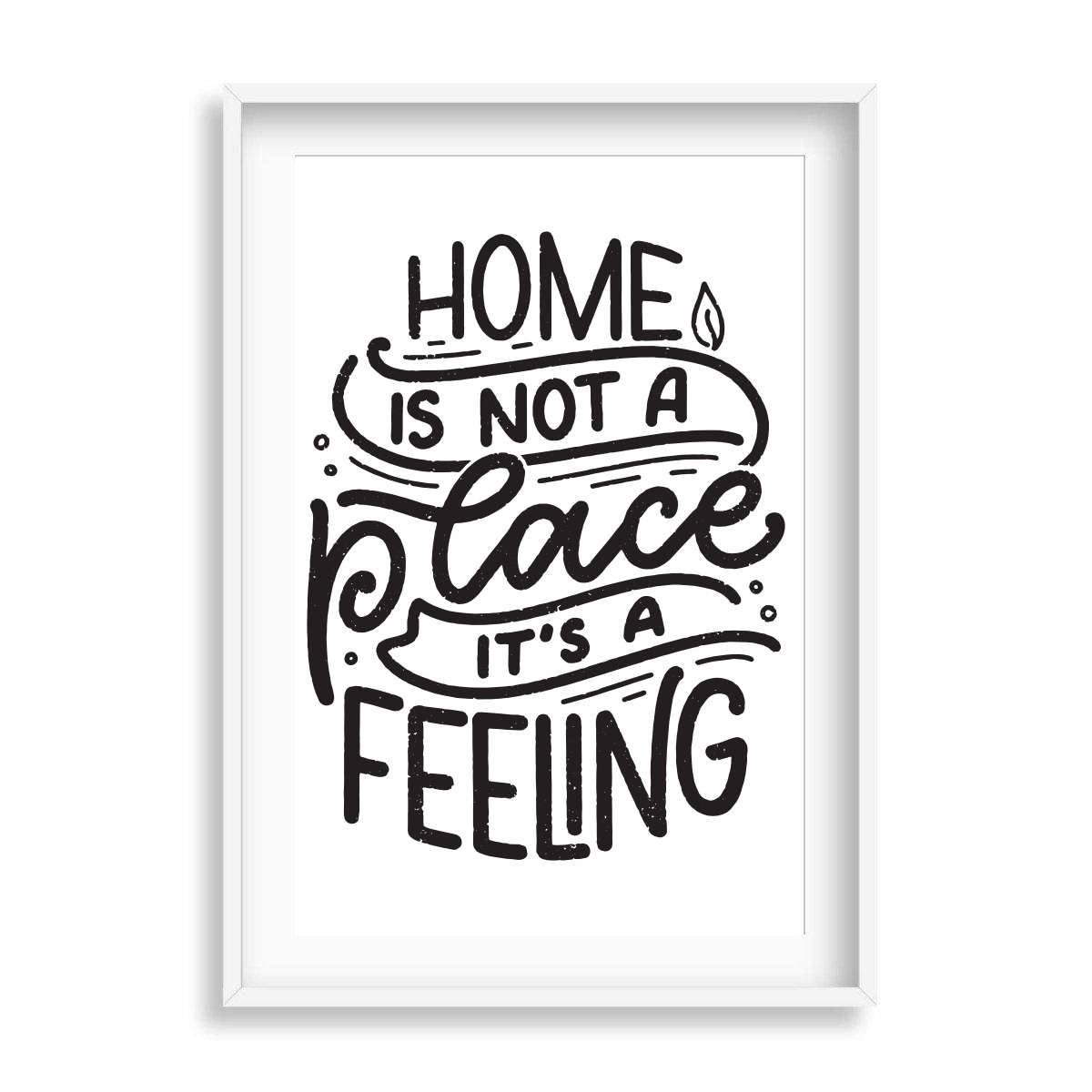 Home Is A Feeling Wall Print - Printibly