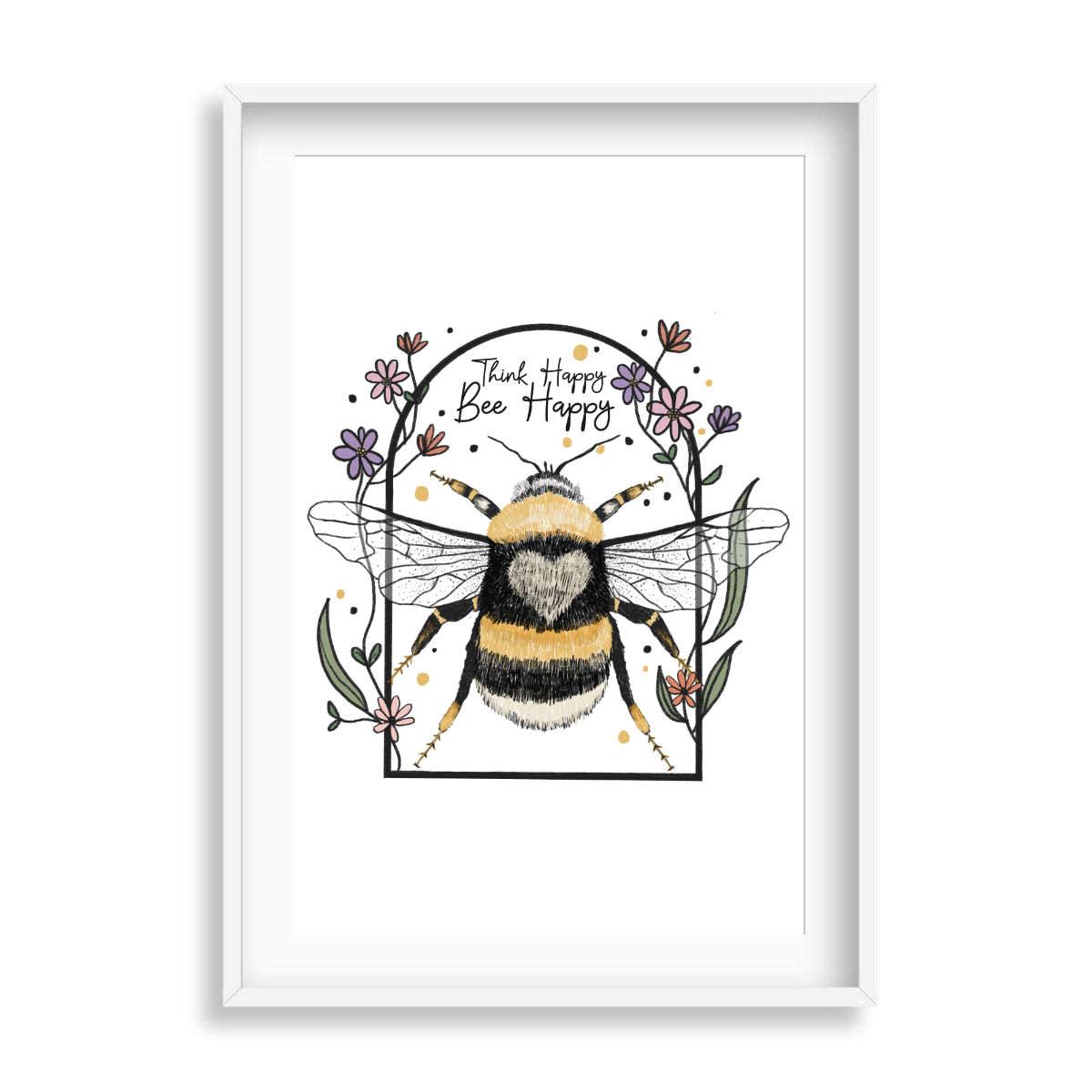 Think Happy BEE Happy - Printibly