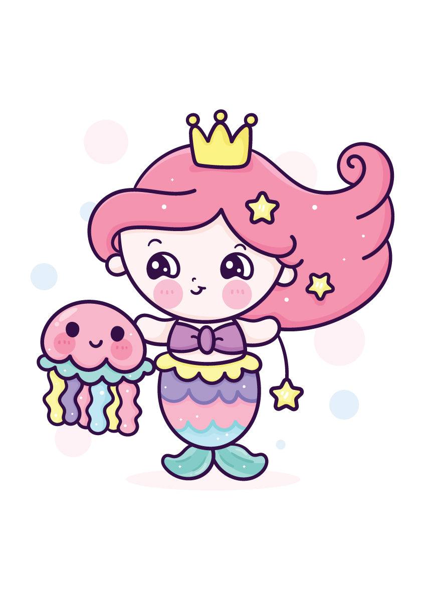 Mermaid Princess Wall Prints - Printibly