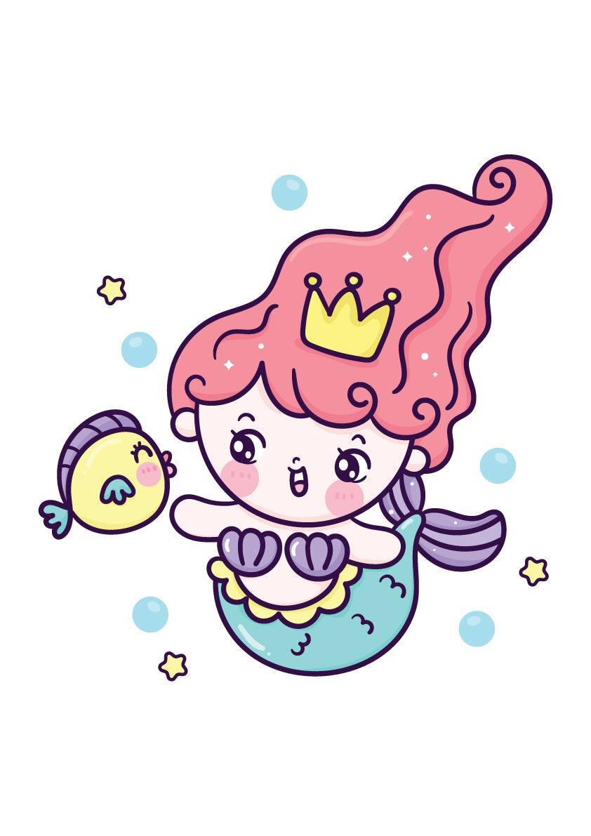 Mermaid Princess Wall Prints - Printibly