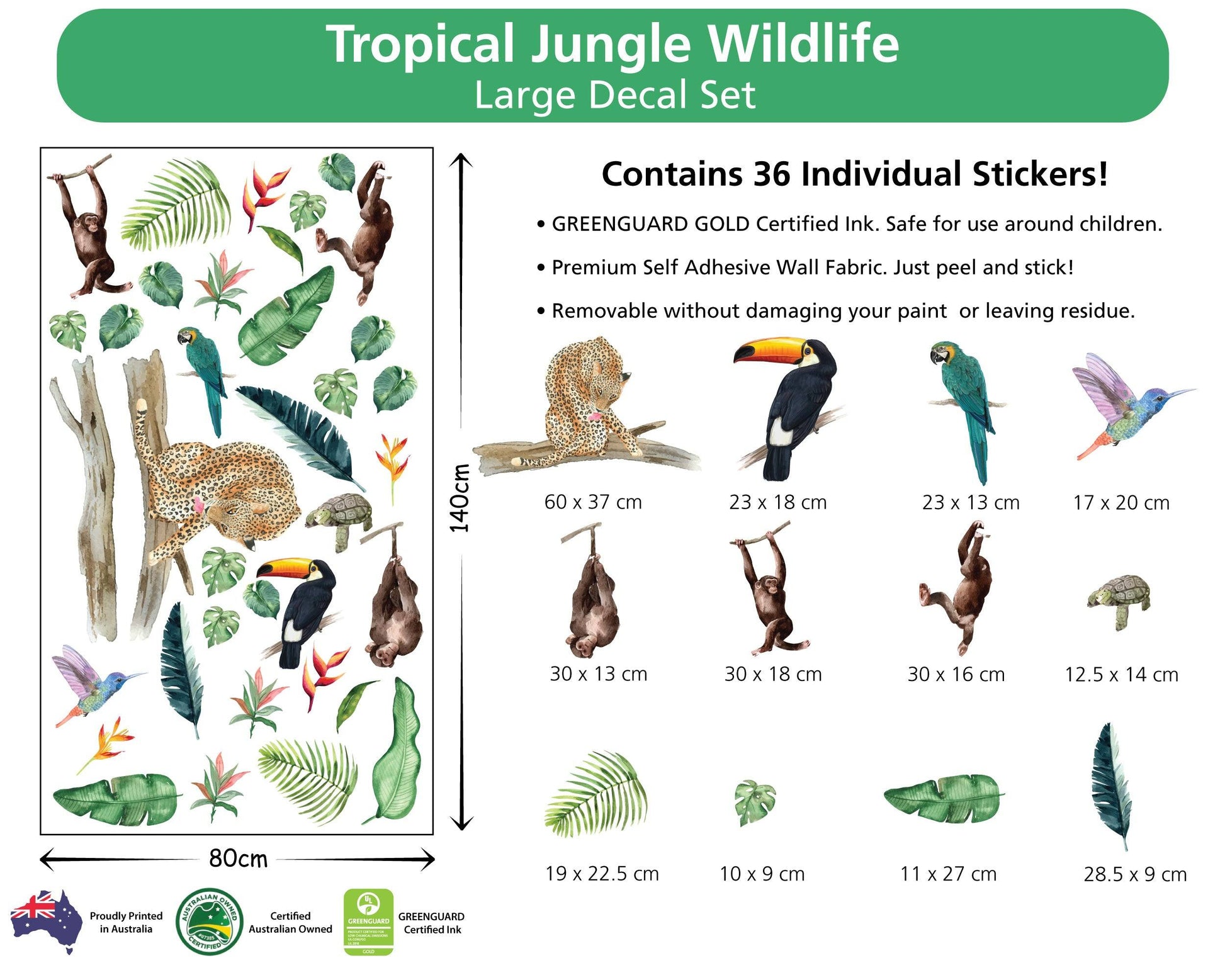 Tropical Jungle Decal - Printibly