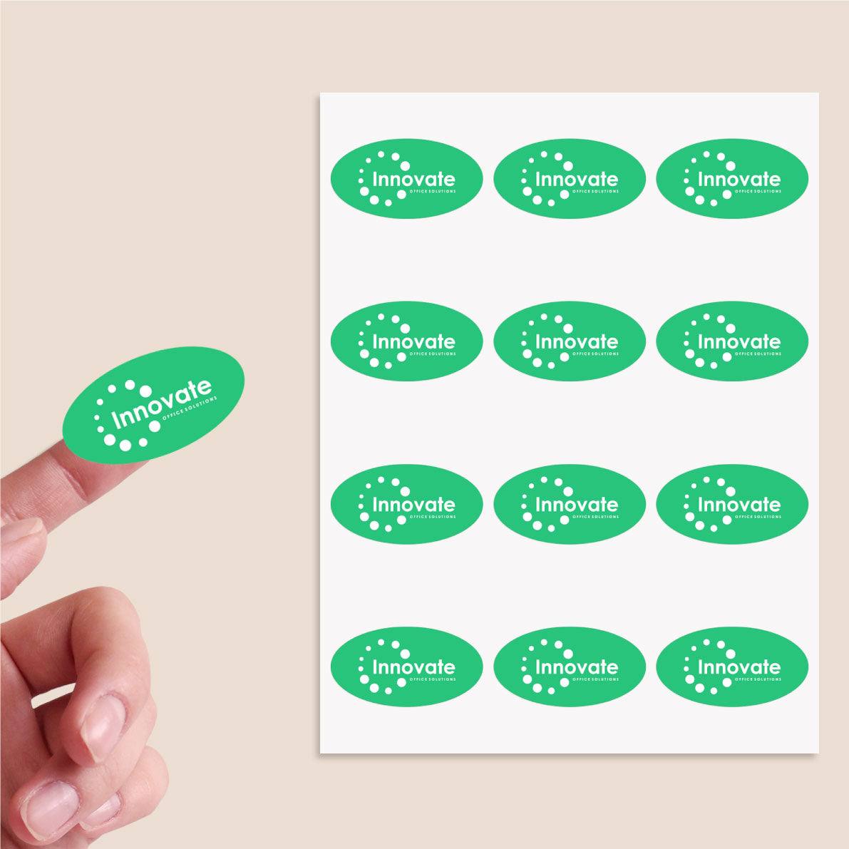 Premium Oval Sticker Labels Sheet - Printibly