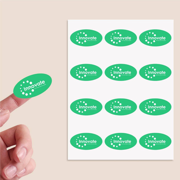 Custom Printed Oval Stickers - Packaging & Labels | Printibly
