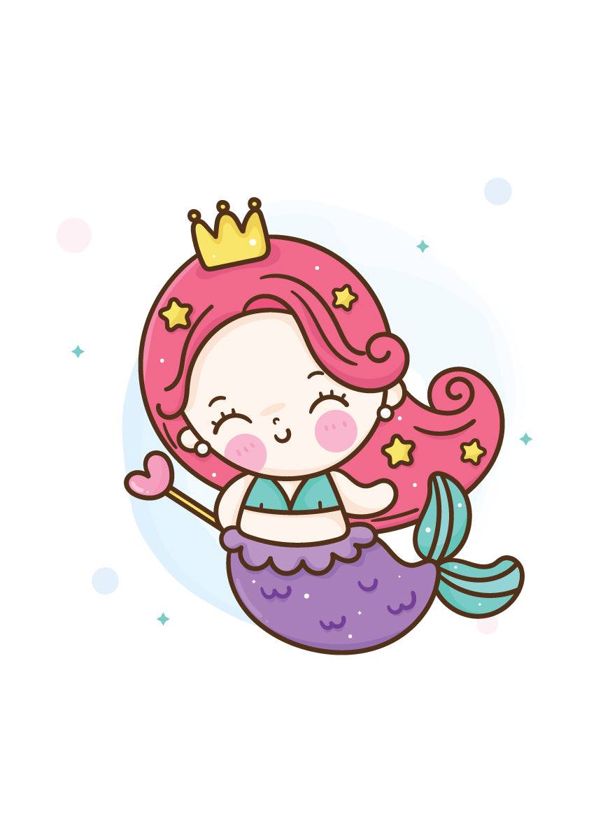 Mermaid Princess Wall Prints - Printibly