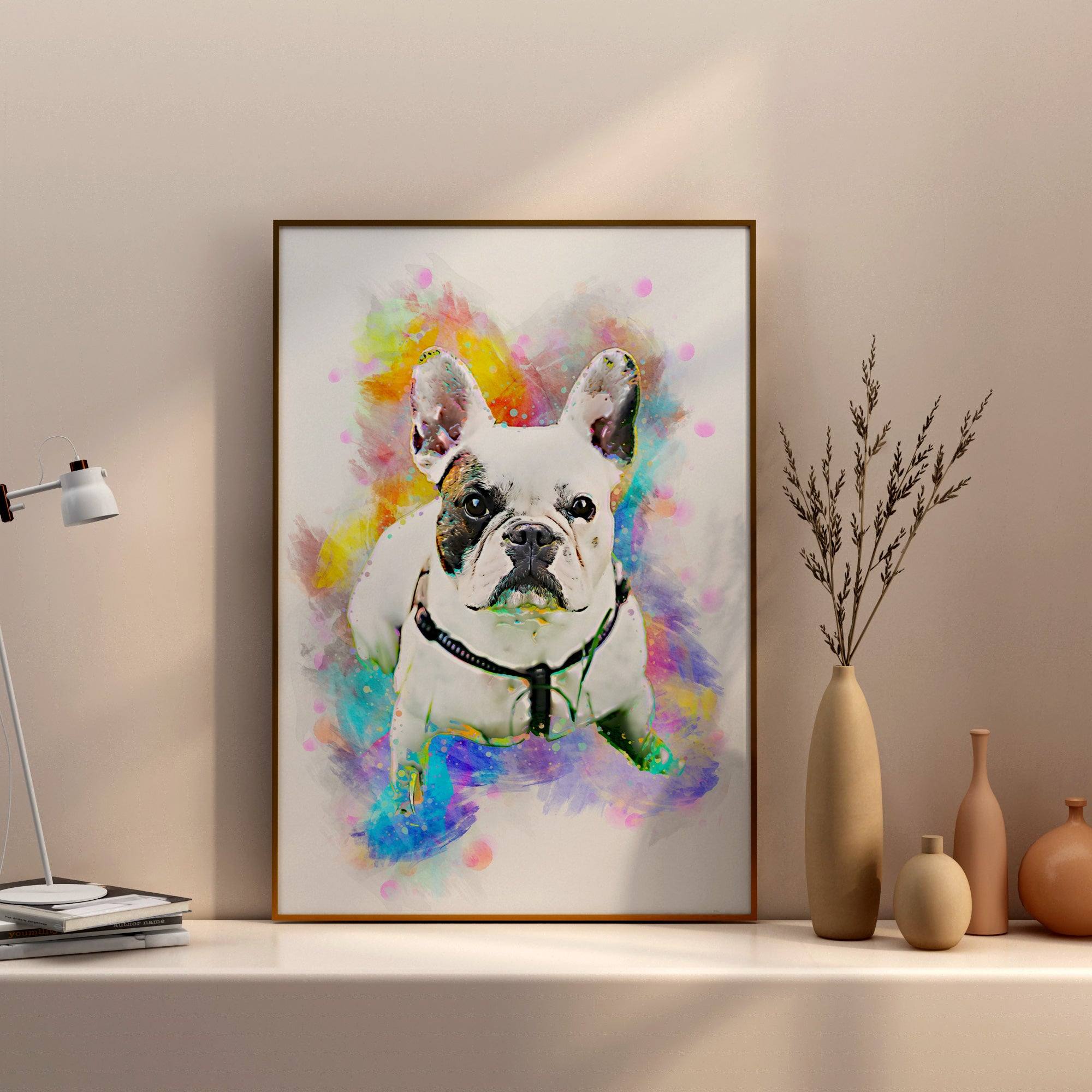 Personalised Watercolour Pet Print - Printibly