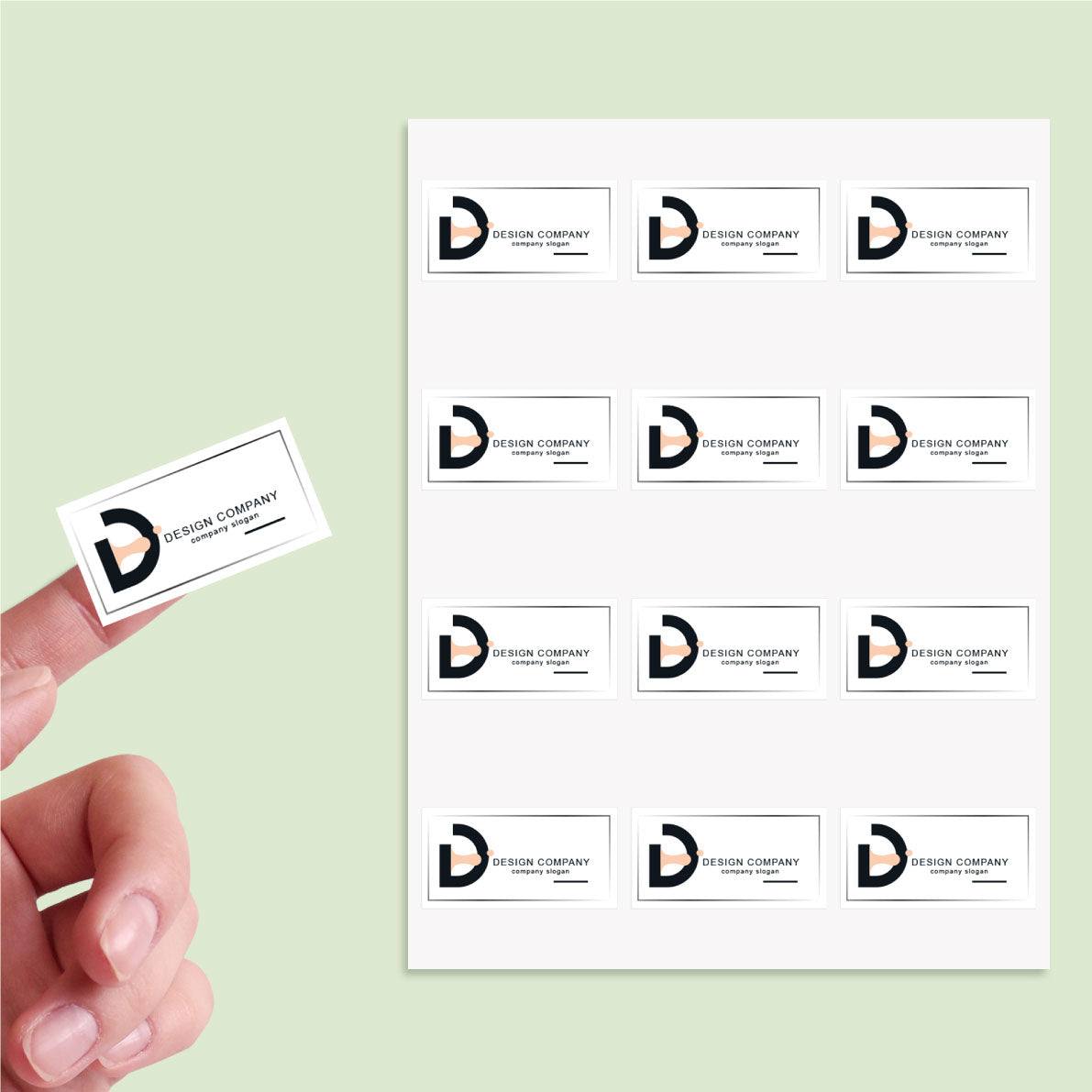 Simple Rectable Sticker Custom Printed Rectangle Sticker Labels - 48 Hour Dispatch | Printibly