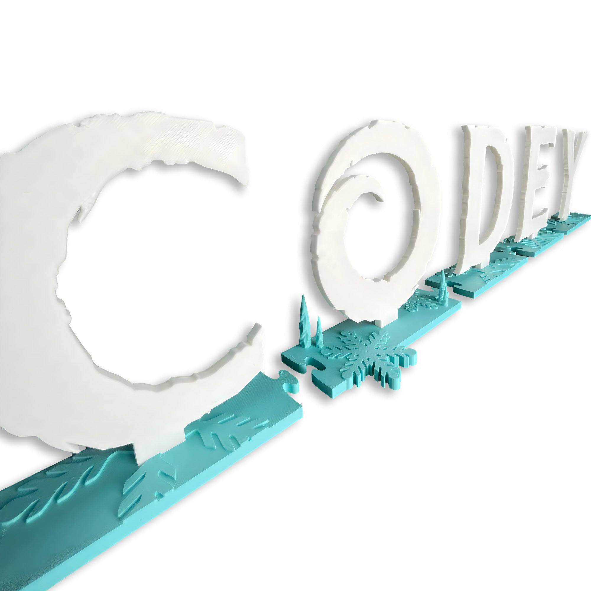 Frost Style Name Plaque - 3D Printed - Printibly