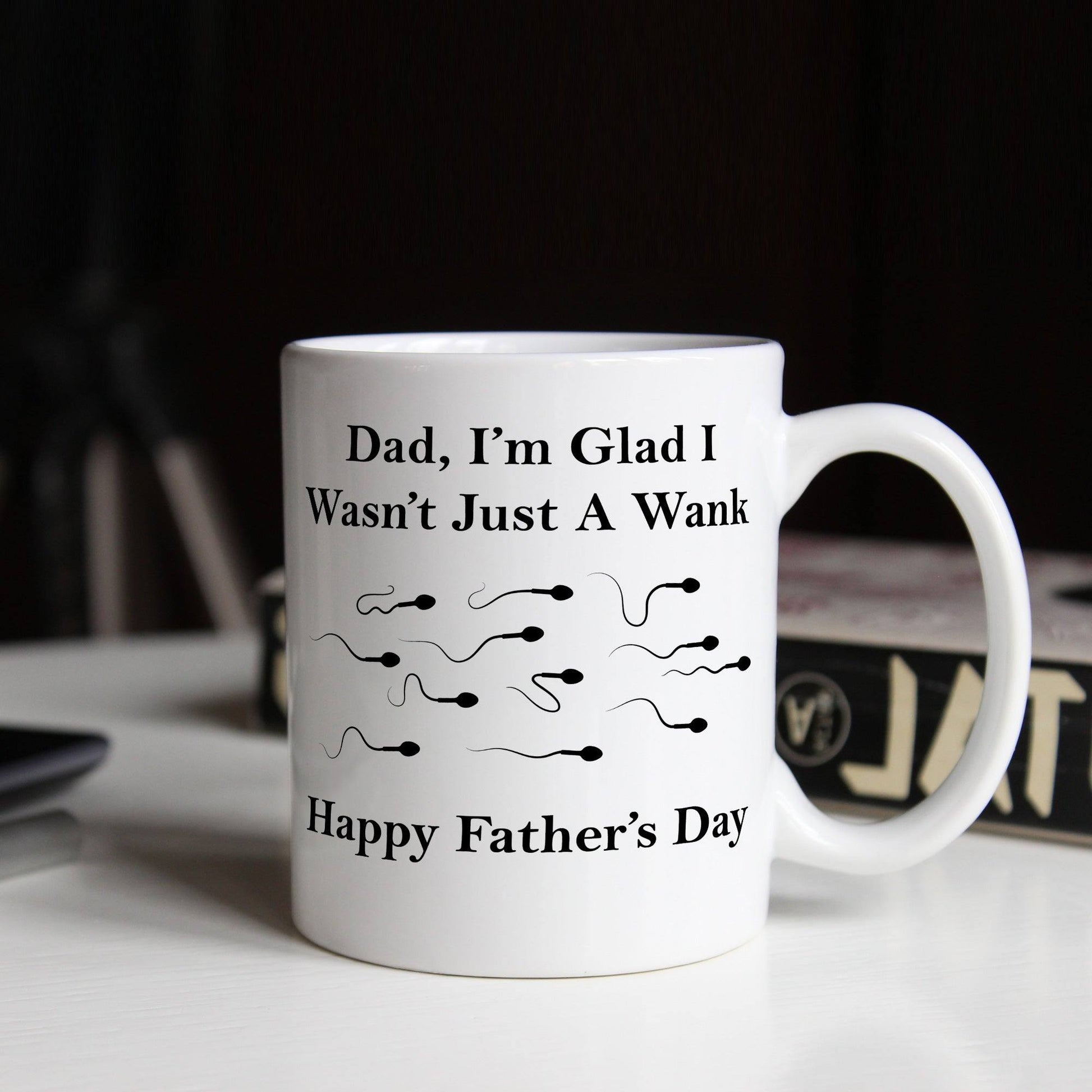 Glad I Wasn't a Wank - Fathers Day Mug - Printibly