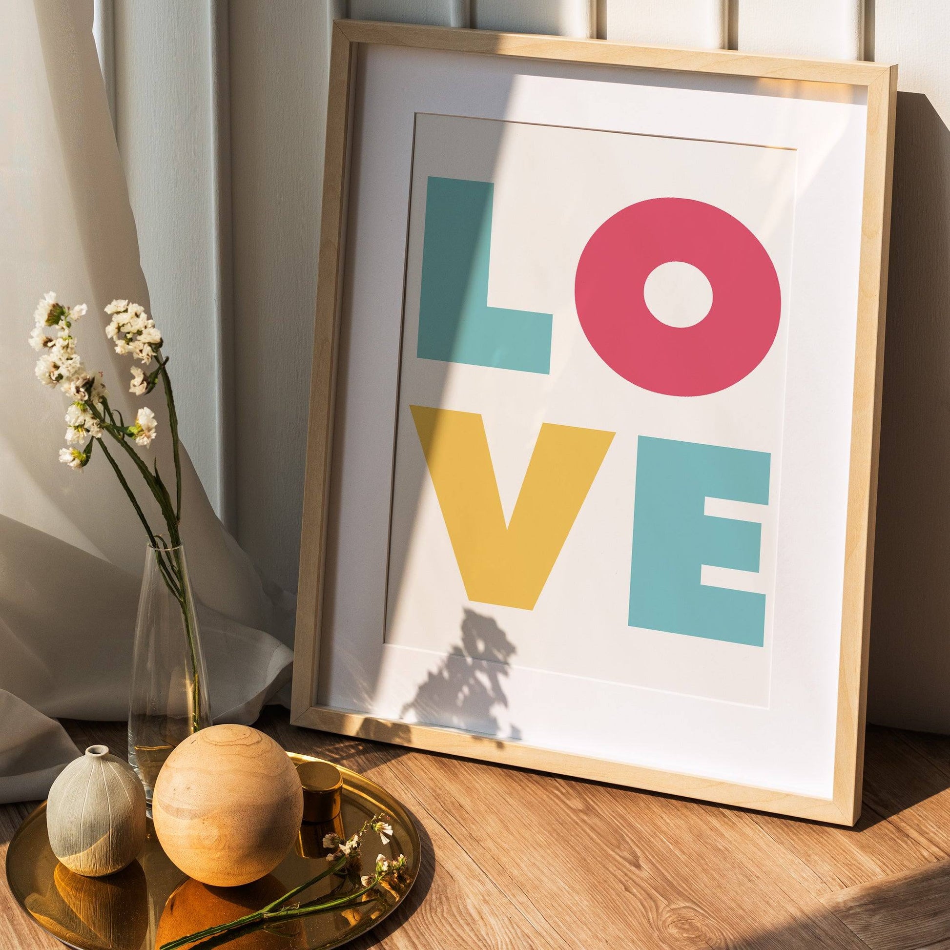 LOVE In Colour Bold Wall Print - Printibly
