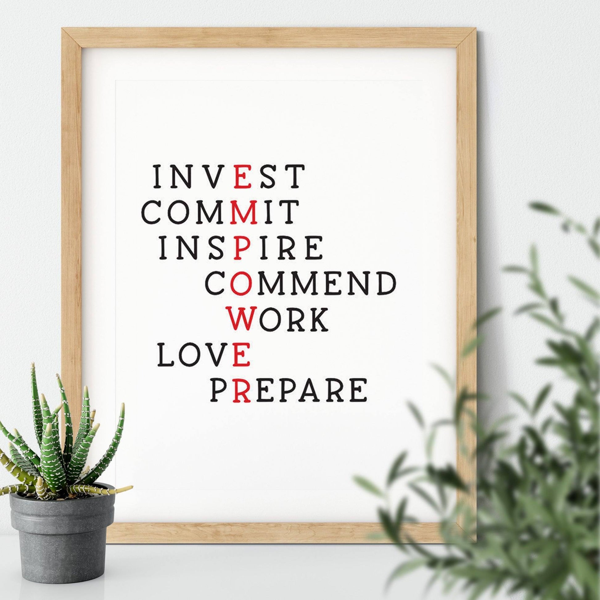 EMPOWER Acrostic Poem Wall Print - Printibly