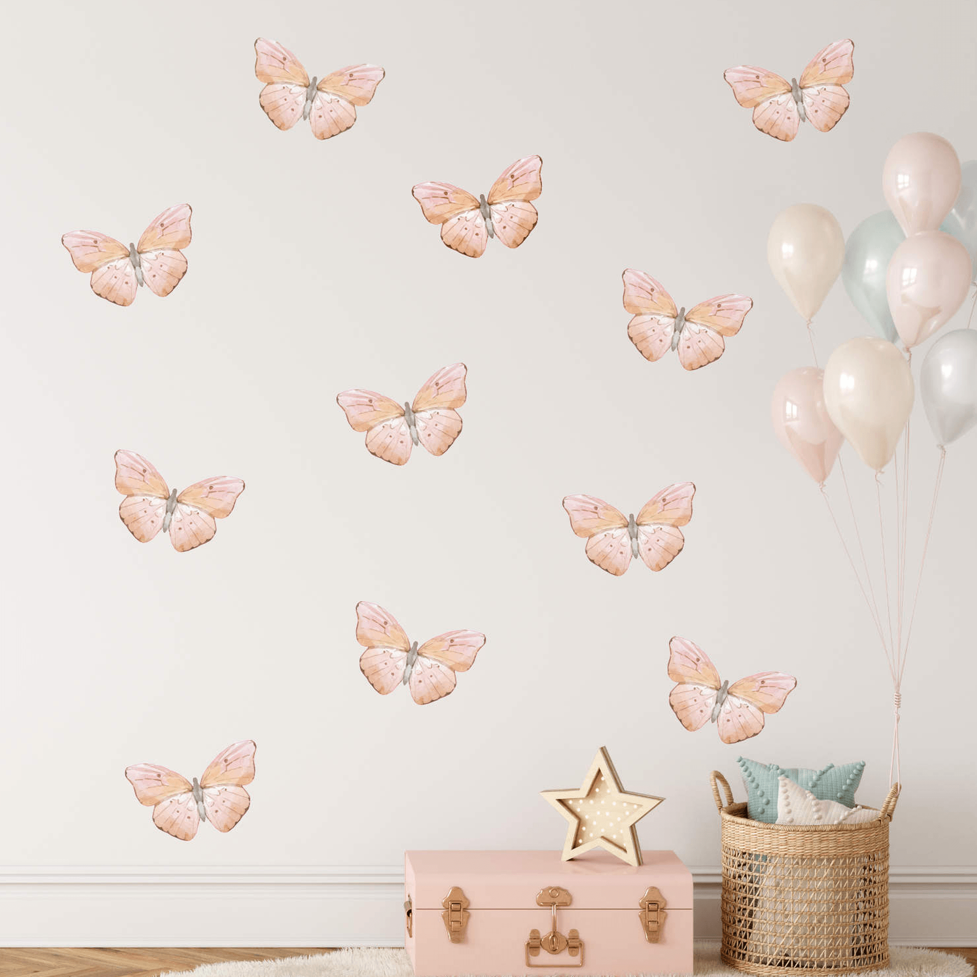Blush Butterfly Wall Decals - Printibly