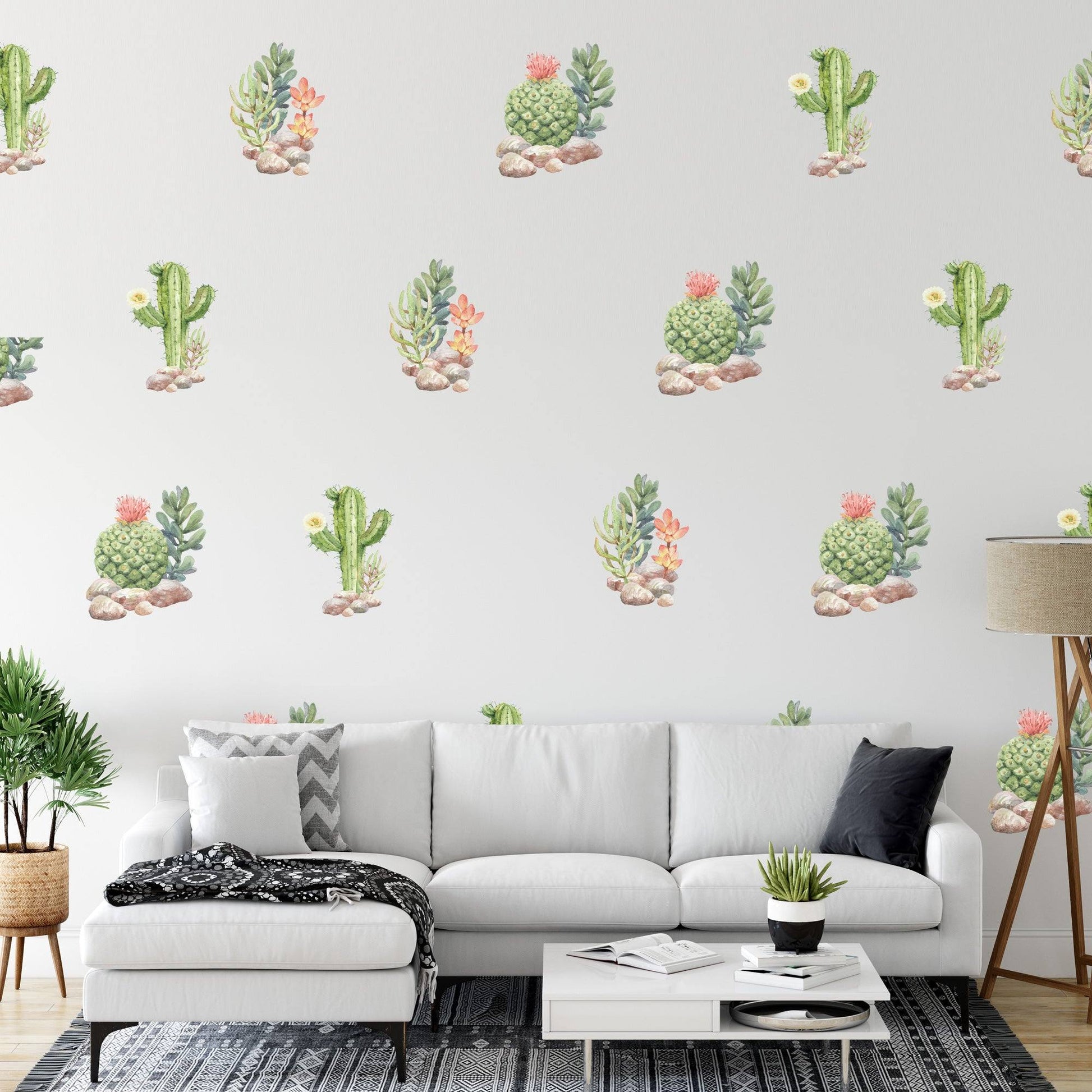 Flowering Cactus Wall Decals - Printibly