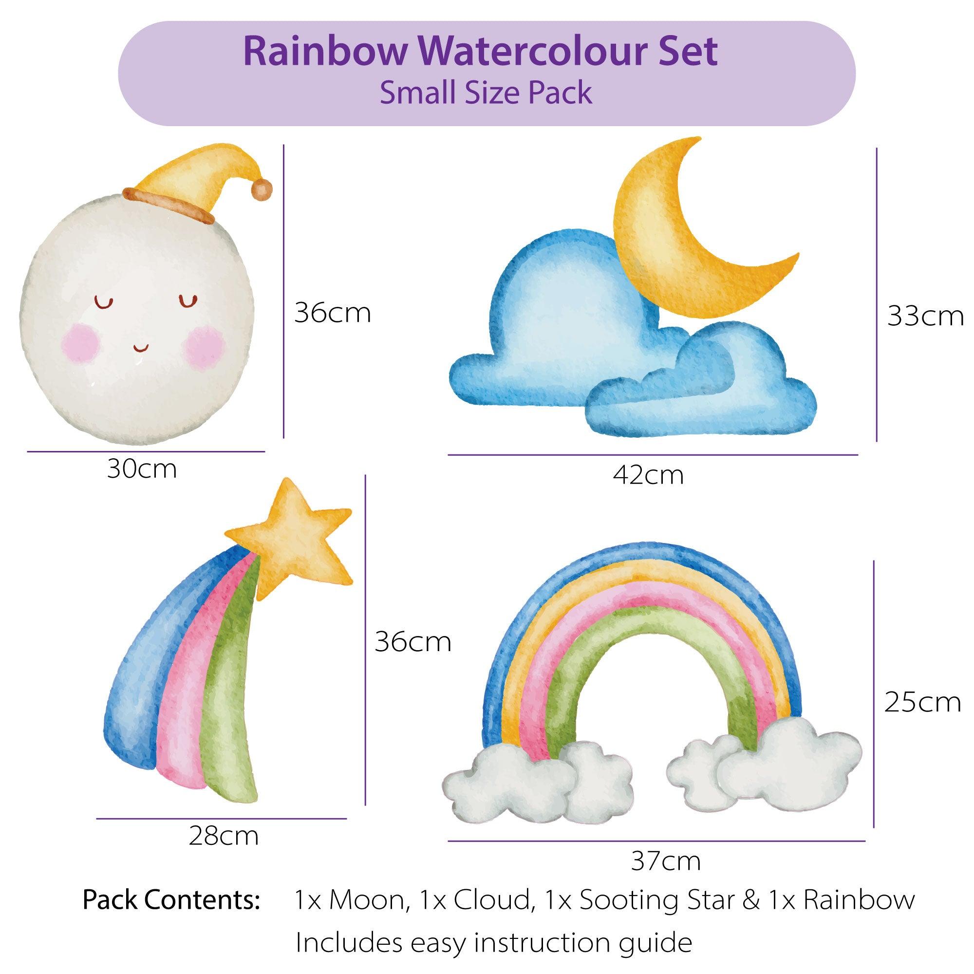 Rainbow & Moon Baby Decals - Printibly