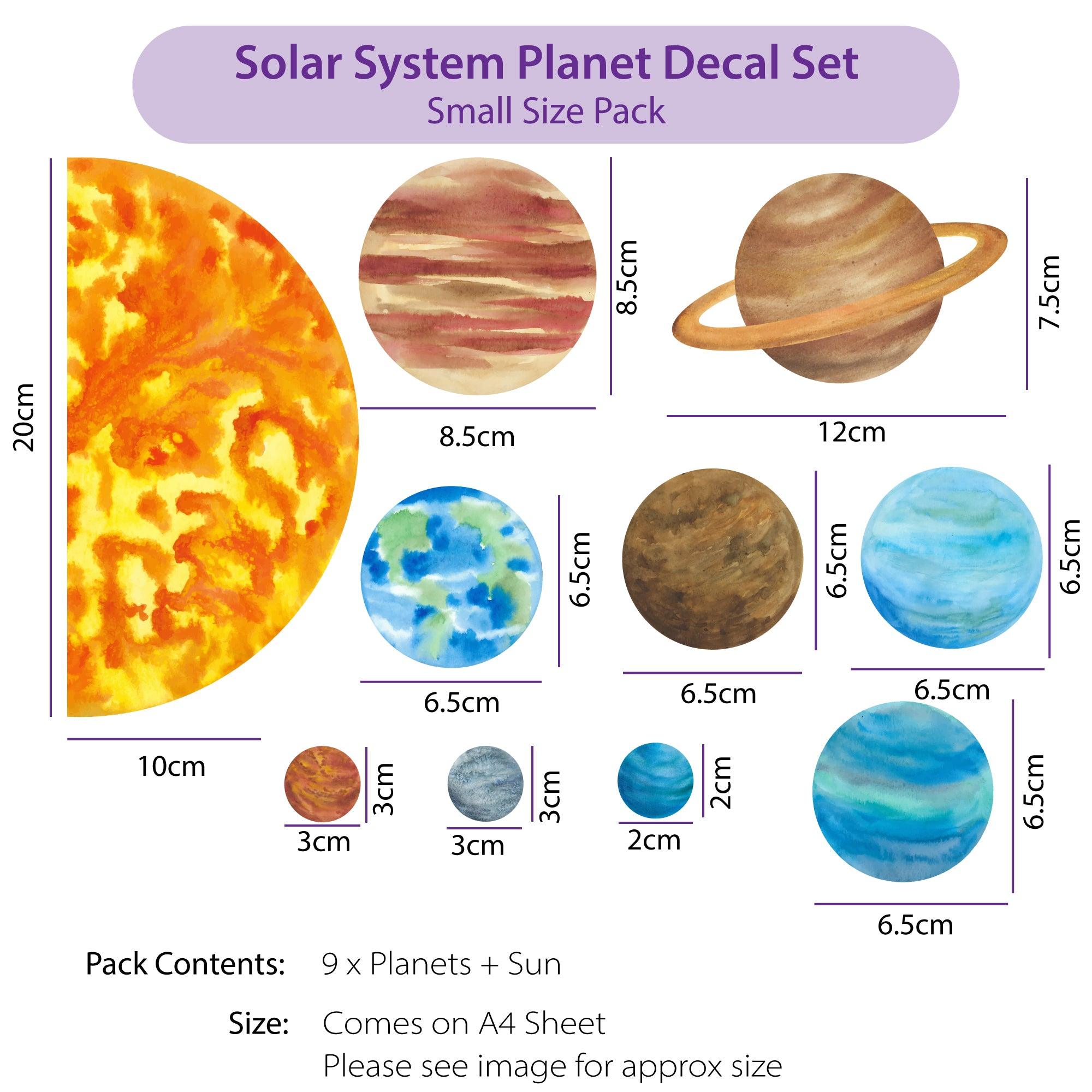 Planets Solar System Decal Set - Printibly