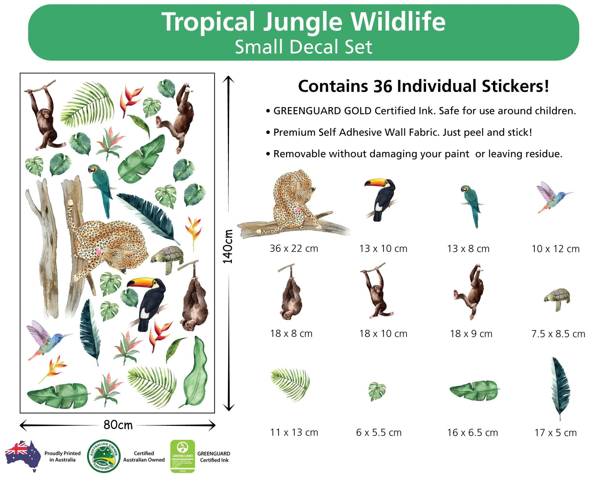 Tropical Jungle Decal - Printibly