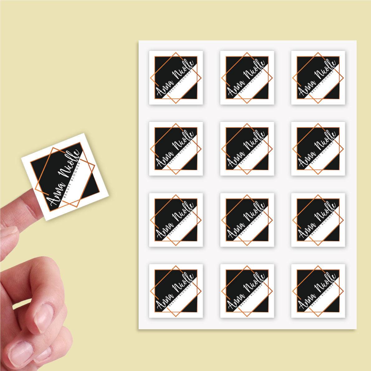 Premium Square Sticker Labels Sheet - Printibly