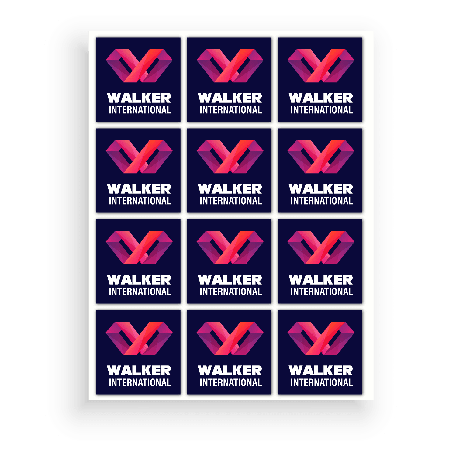 Regular Square Sticker Labels Sheet - Printibly