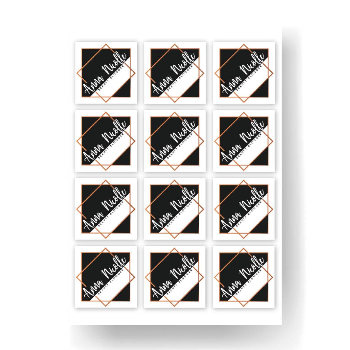 Premium Square Sticker Labels Sheet - Printibly