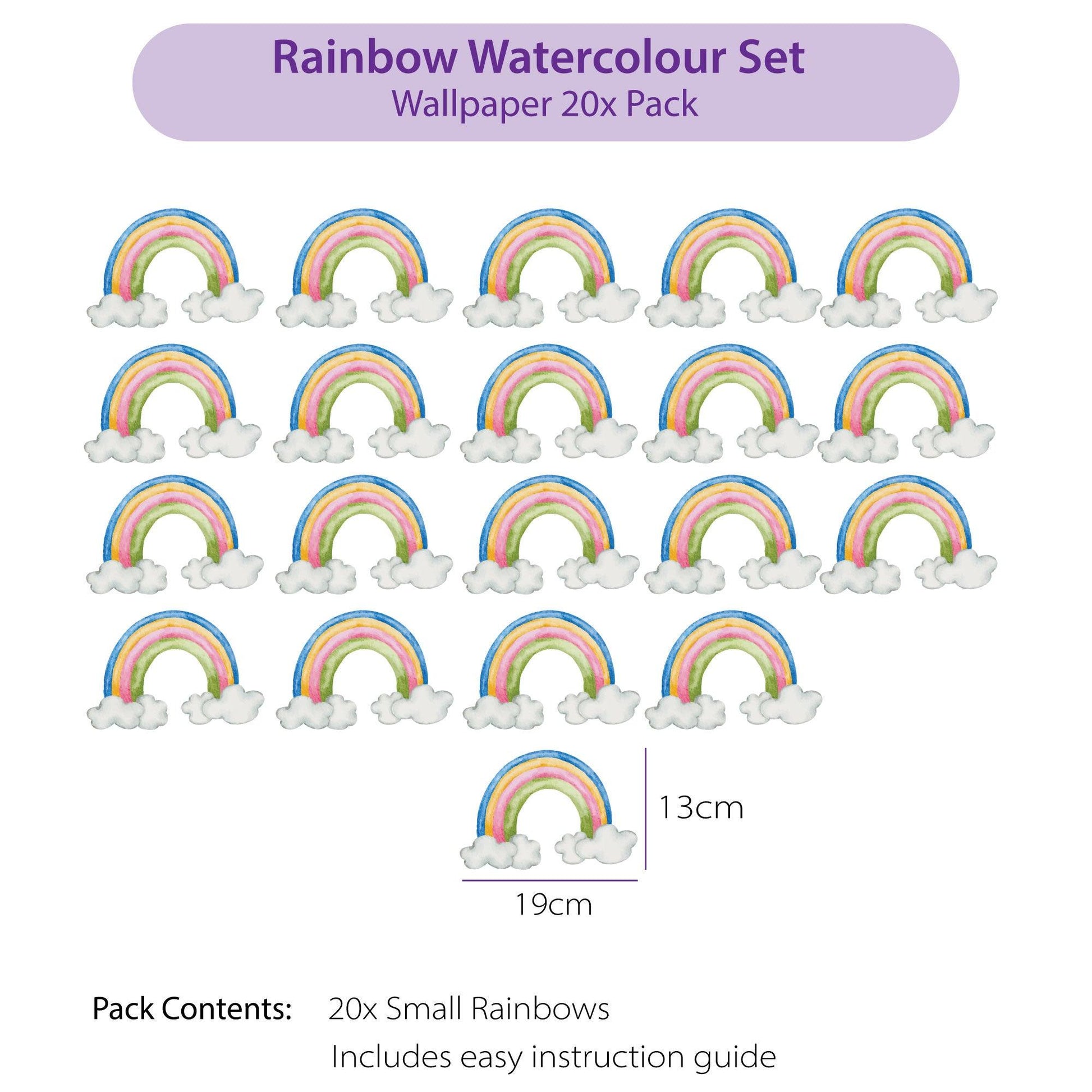 Rainbow & Moon Baby Decals - Printibly