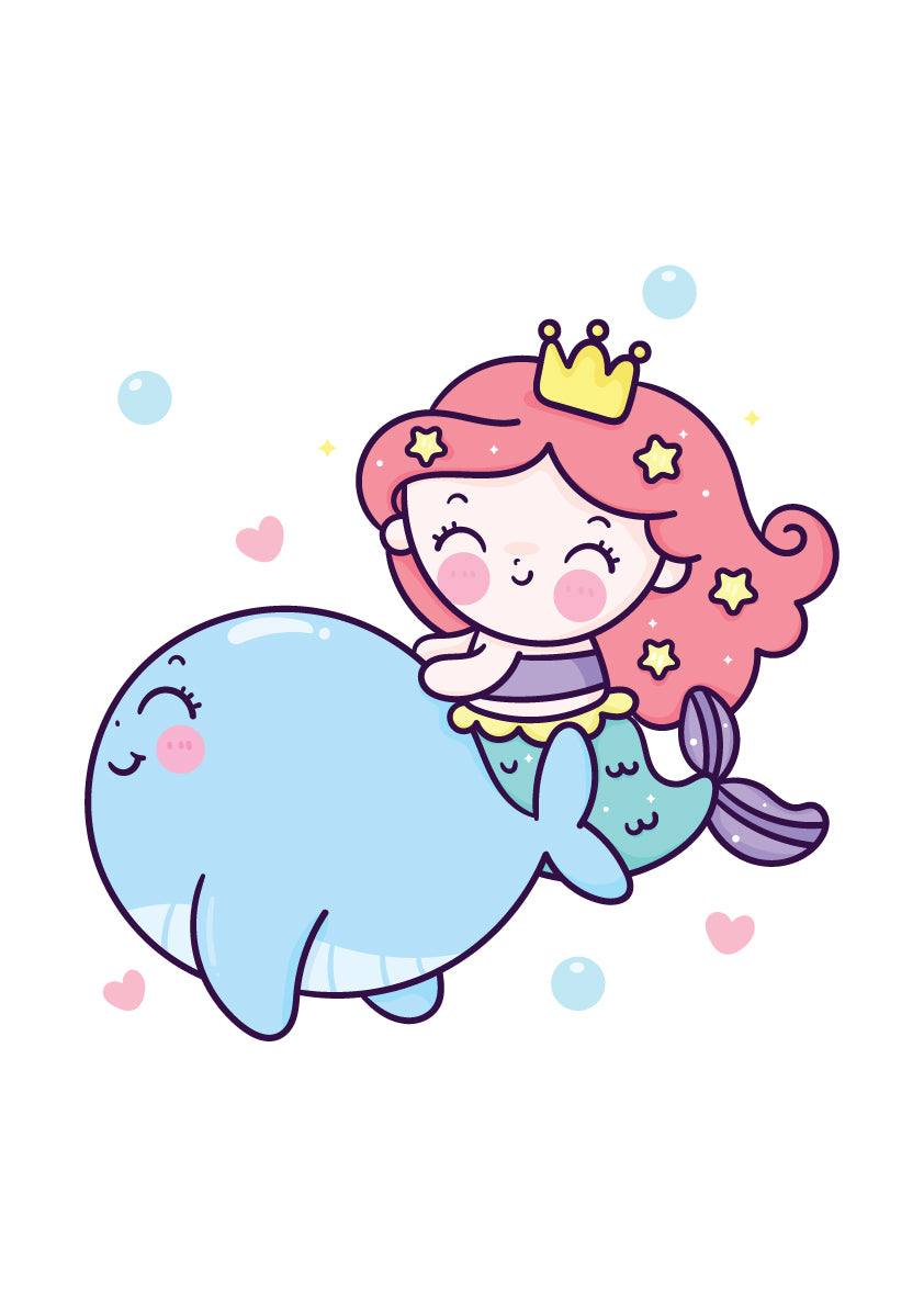 Mermaid Princess Wall Prints - Printibly
