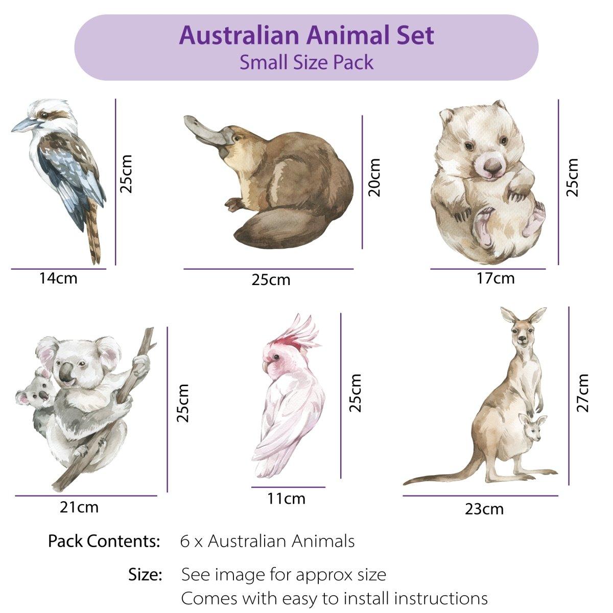 Australian Animal Wall Decal Set - Printibly