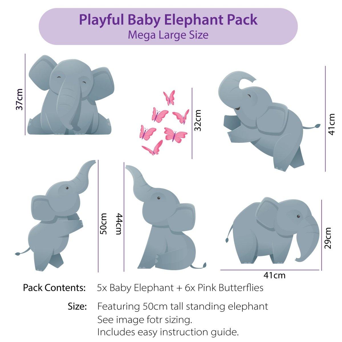Baby Elephant Decals - Printibly