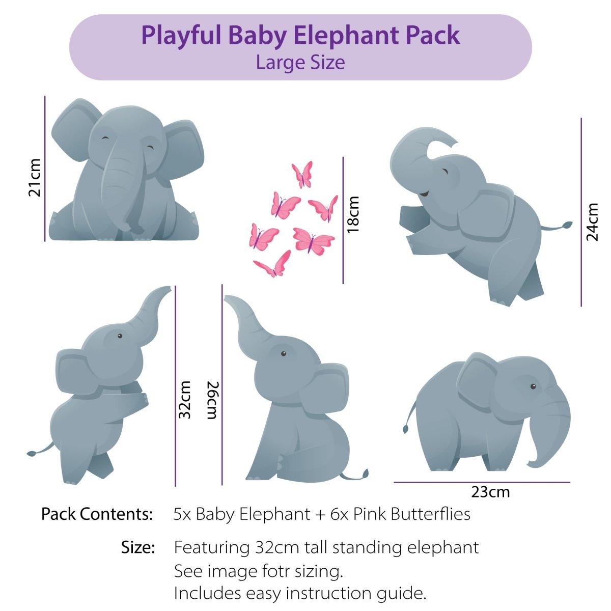 Baby Elephant Decals - Printibly