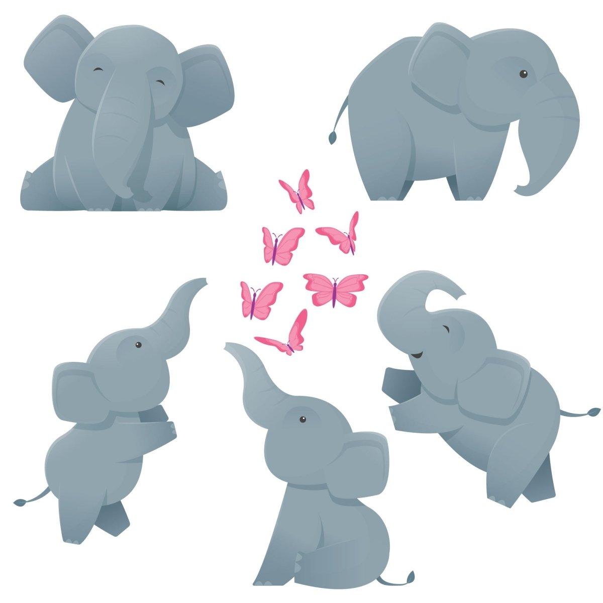 Baby Elephant Decals - Printibly