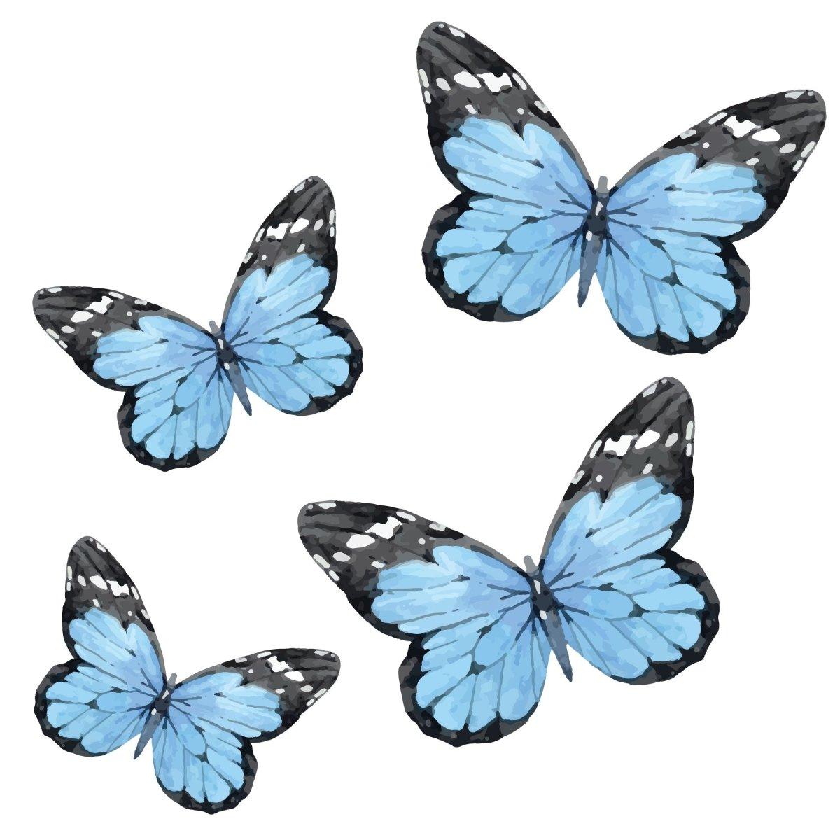 Blue Watercolour Butterfly Wall Decals - Printibly