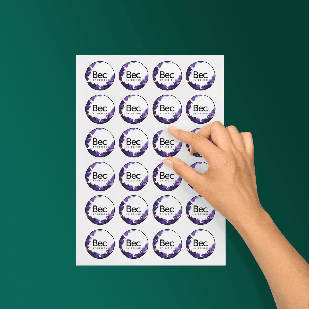 Regular Circle Sticker Labels Sheet - Printibly