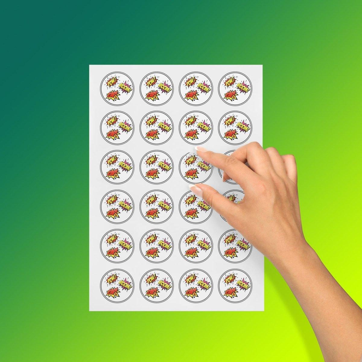Regular Circle Sticker Labels Sheet - Printibly