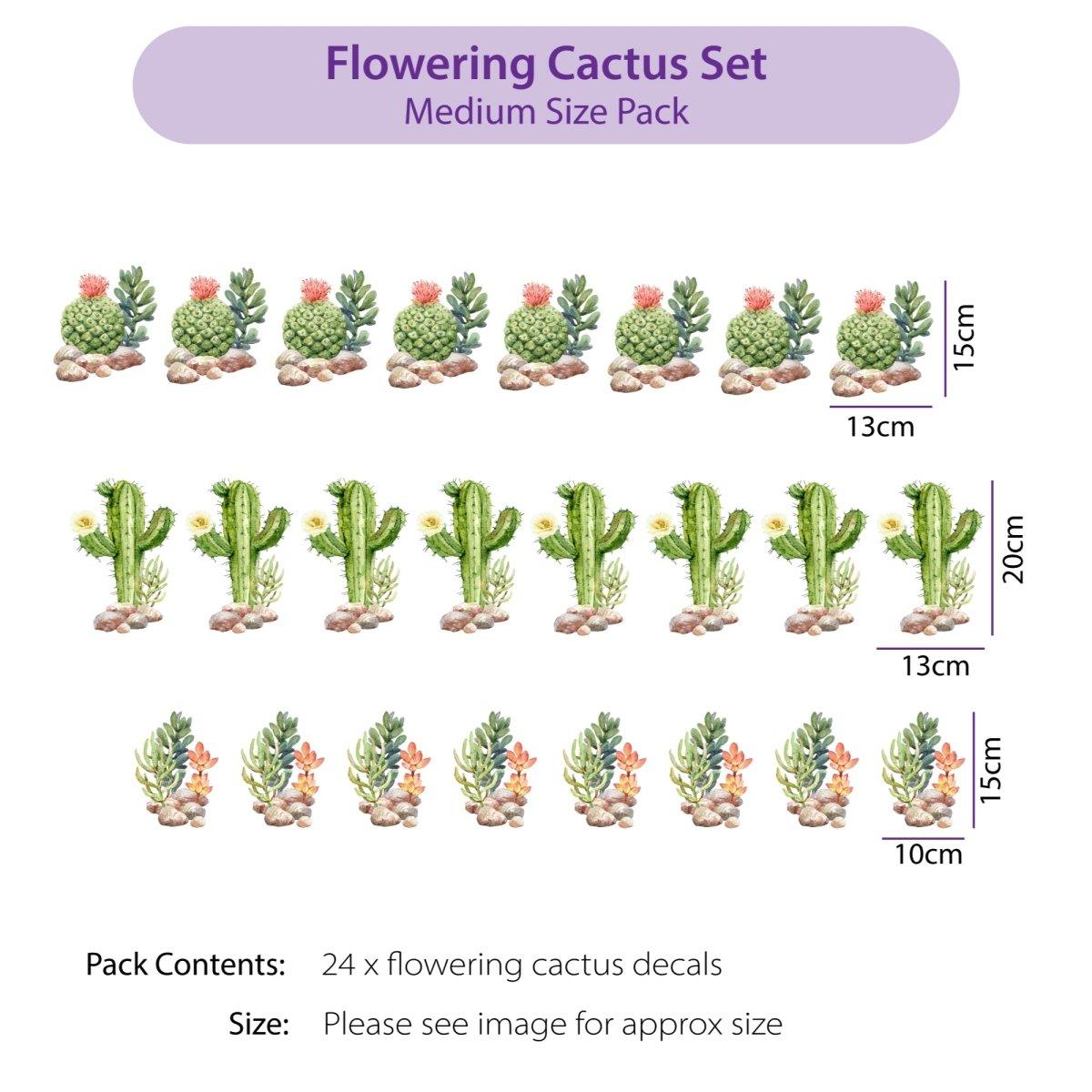 Flowering Cactus Wall Decals - Printibly