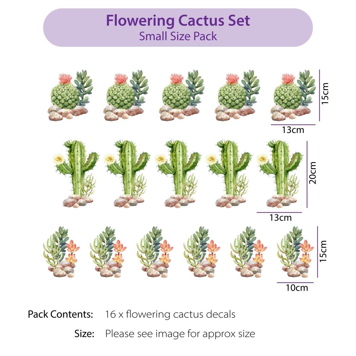 Flowering Cactus Wall Decals - Printibly