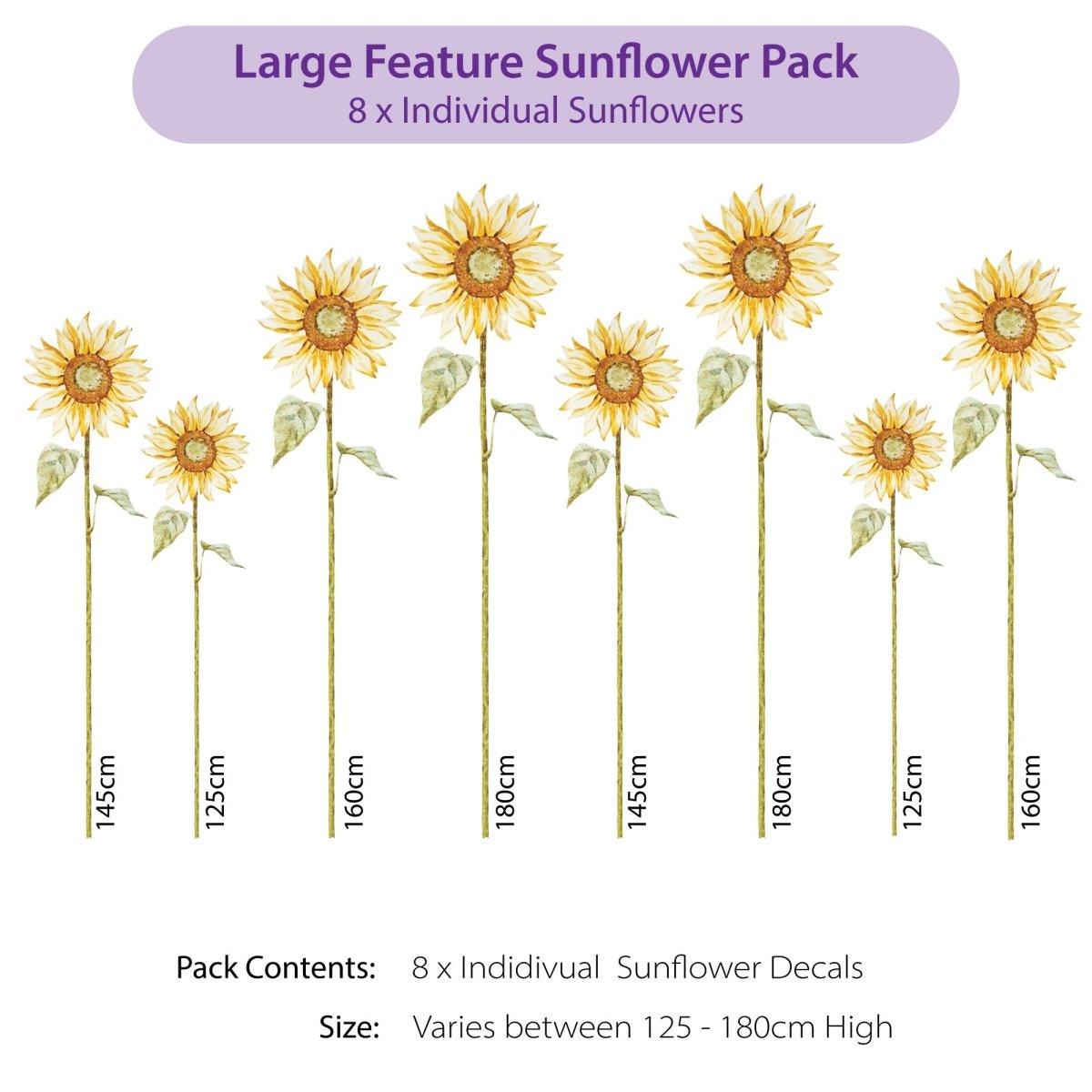 Sunflower Large Wall Decals - Printibly